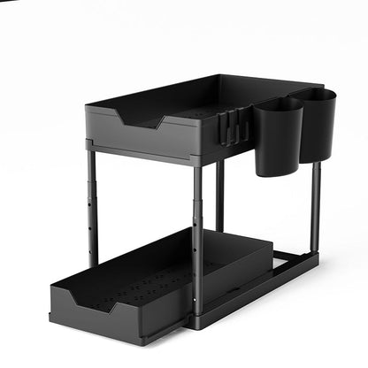 2-stöckiger Unterschrank-Organizer mit Haken