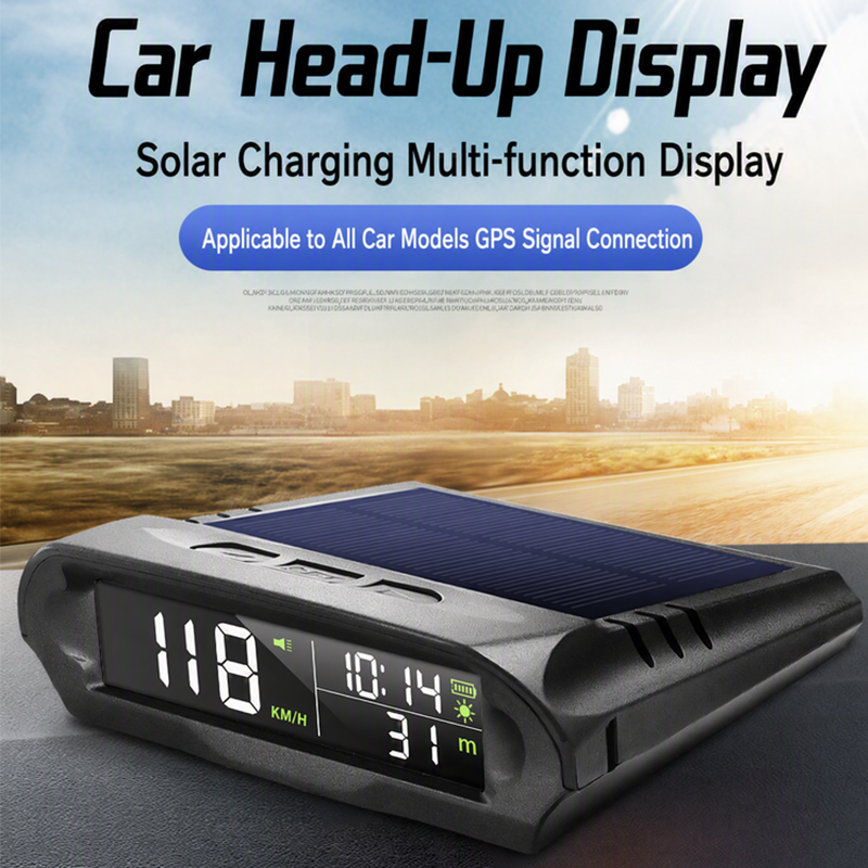 🔥Solange der Vorrat reicht 40 % Rabatt!🎉Solar-Auto-GPS-Head-Up-Display