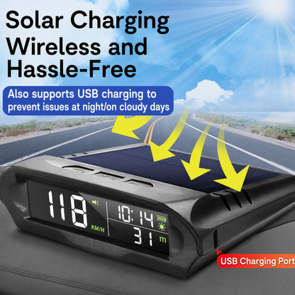 🔥Solange der Vorrat reicht 40 % Rabatt!🎉Solar-Auto-GPS-Head-Up-Display