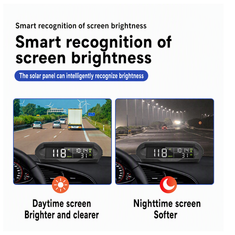 🔥Solange der Vorrat reicht 40 % Rabatt!🎉Solar-Auto-GPS-Head-Up-Display