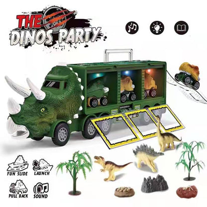 🦖⏰ VORÜBERGEHEND 50 % RABATT – Dinosaurier-Musical-Transporter | Dinosaurier transportieren, spielen und Musik entdecken