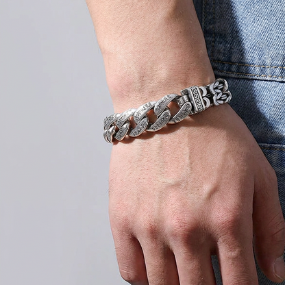 🔥 -50% Rabatt | Herren Retro Sechs-Silben-Mantra Armband – Bedeutungsvoll, Maskulin, Auffällig ✨ | Jetzt sichern! 🚀