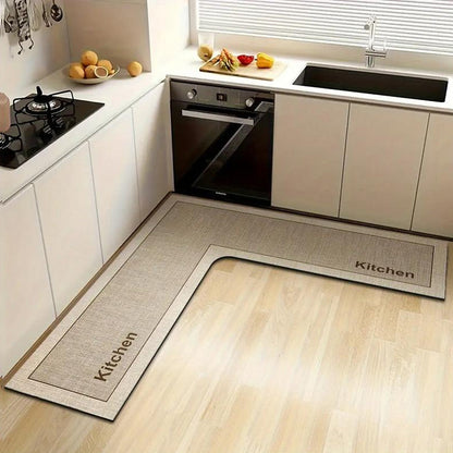 🔥50% Rabatt! 🧊💧 Schluss mit dem Ausrutschen auf nassen Küchenböden – diese L-förmige Matte absorbiert schnell Wasser und Öl, verrutscht nicht und polstert Ihre Füße beim Kochen. 🏠