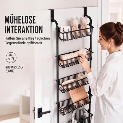 🚪 50% RABATT! 🧺 Tür-Hängeregal – Ohne Bohren, mehrere Körbe & praktisch ✨