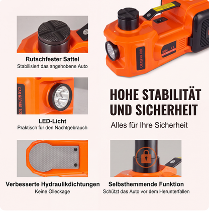 📢📢50% RABATT !!⏰🚗Unentbehrliche Werkzeuge für die Autoreparatur🛠️ - 12V elektrischer hydraulischer Wagenheber für Pkw