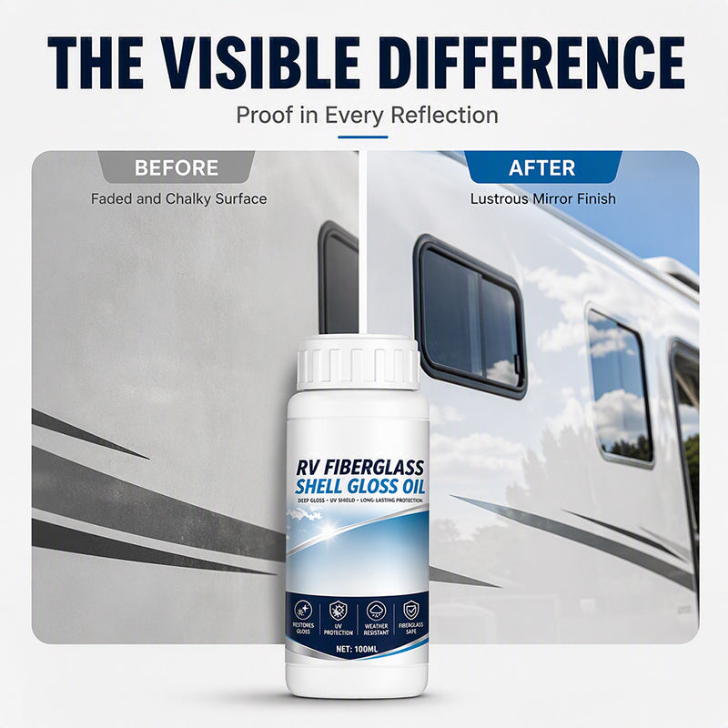 ✨50 % RABATT✨🚐 RV Glasfaser Glanzöl Restaurator | Hochglanz‑Erneuerung für Wohnmobil‑Oberflächen ✨