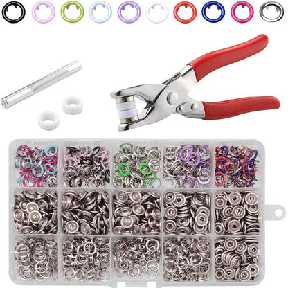 ✂️ 50% RABATT! 🔘 DIY Knopf‑Nähset – Kupfer, mehrfarbig & mit Handzange ✨