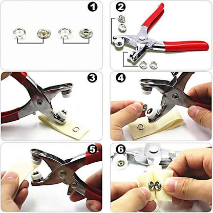 ✂️ 50% RABATT! 🔘 DIY Knopf‑Nähset – Kupfer, mehrfarbig & mit Handzange ✨