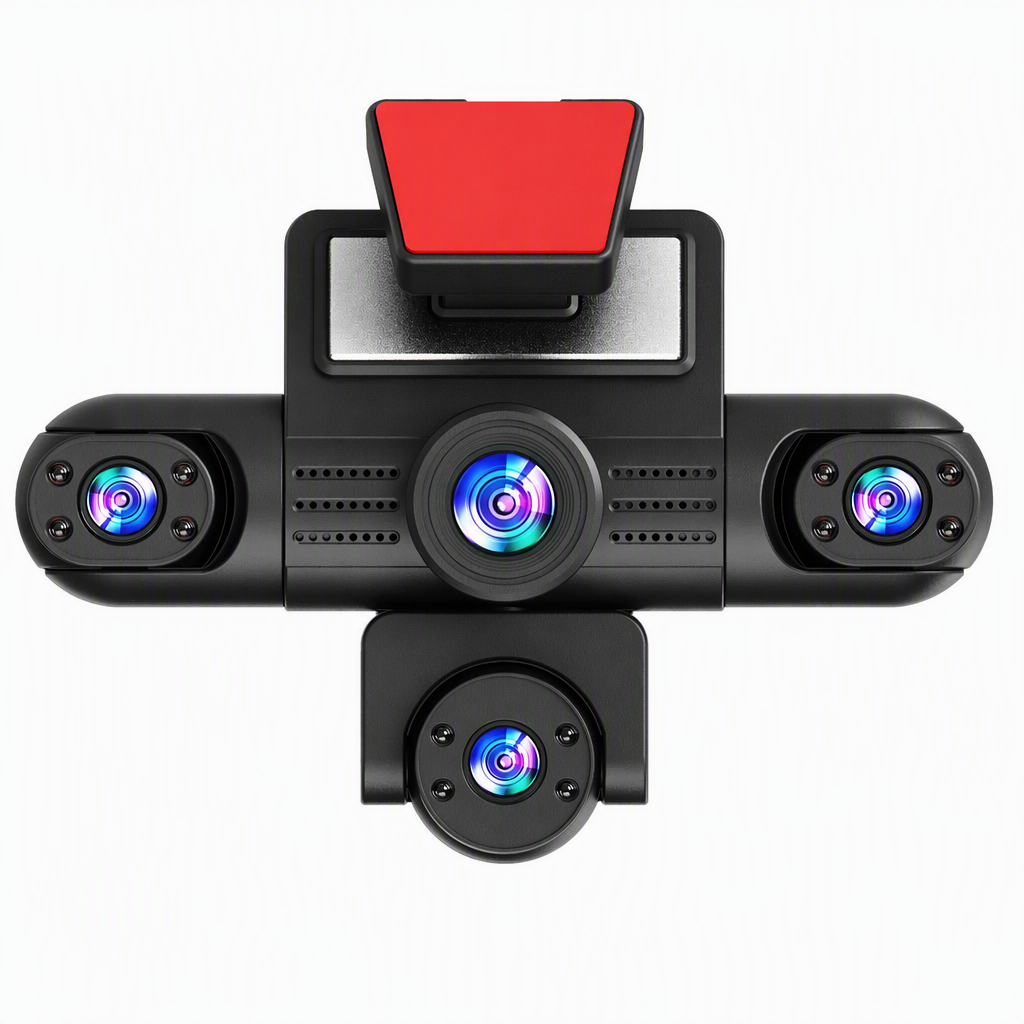 4K 360-Grad-Panorama-Auto-Dashcam mit 5 Kameras - Versteckter Fahrtenschreiber und Fahrzeugüberwachungssystem