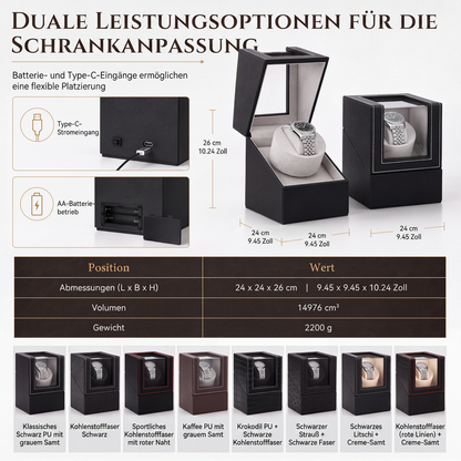 ⌚ 50% RABATT! 🔄 Automatische Uhrenbewegerbox – Drehbar, für mechanische Uhren & praktisch ✨