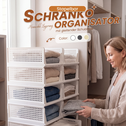 Stapelbarer Kleiderschrank-Organizer mit Schublade