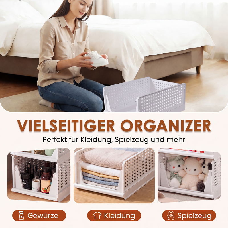 Stapelbarer Kleiderschrank-Organizer mit Schublade