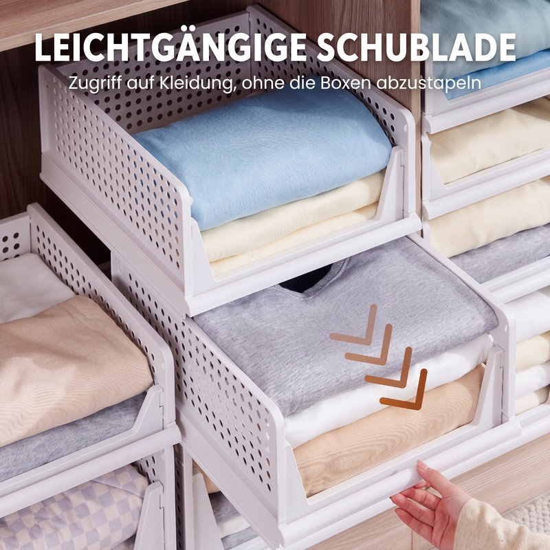 Stapelbarer Kleiderschrank-Organizer mit Schublade