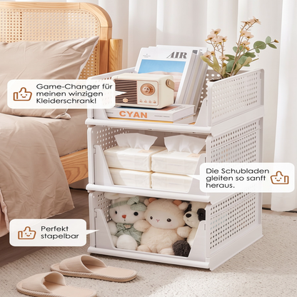 Stapelbarer Kleiderschrank-Organizer mit Schublade