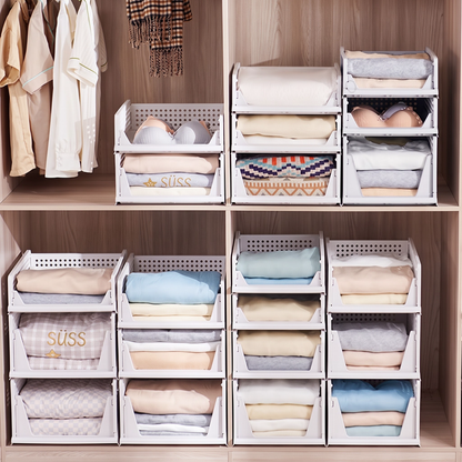 Stapelbarer Kleiderschrank-Organizer mit Schublade