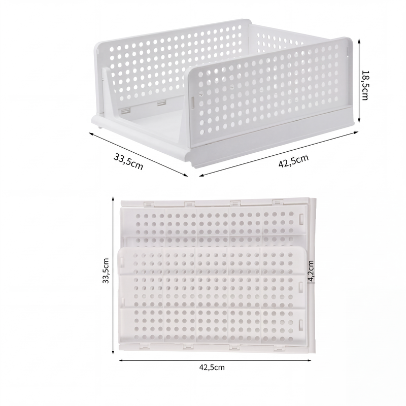 Stapelbarer Kleiderschrank-Organizer mit Schublade