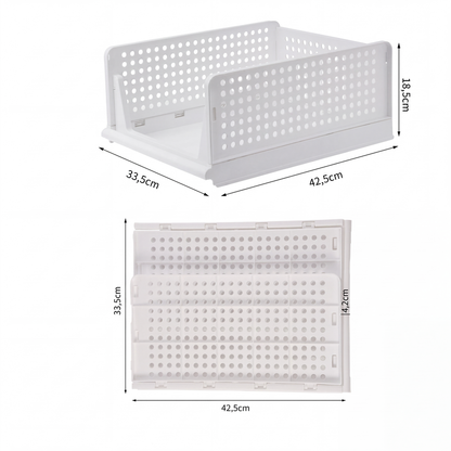 Stapelbarer Kleiderschrank-Organizer mit Schublade