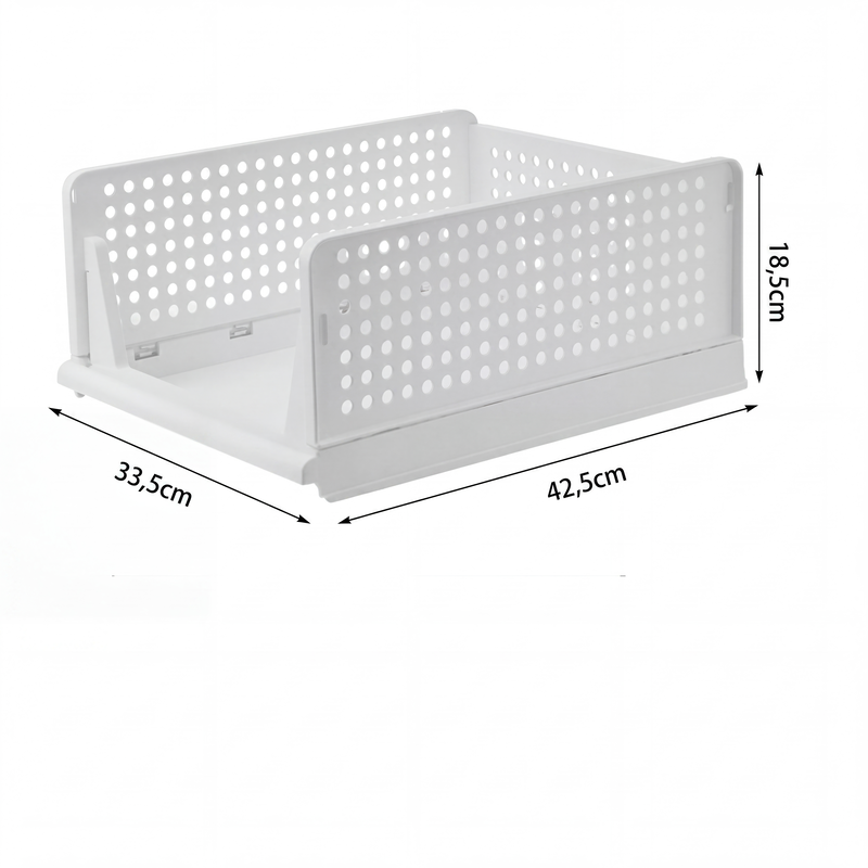 Stapelbarer Kleiderschrank-Organizer mit Schublade