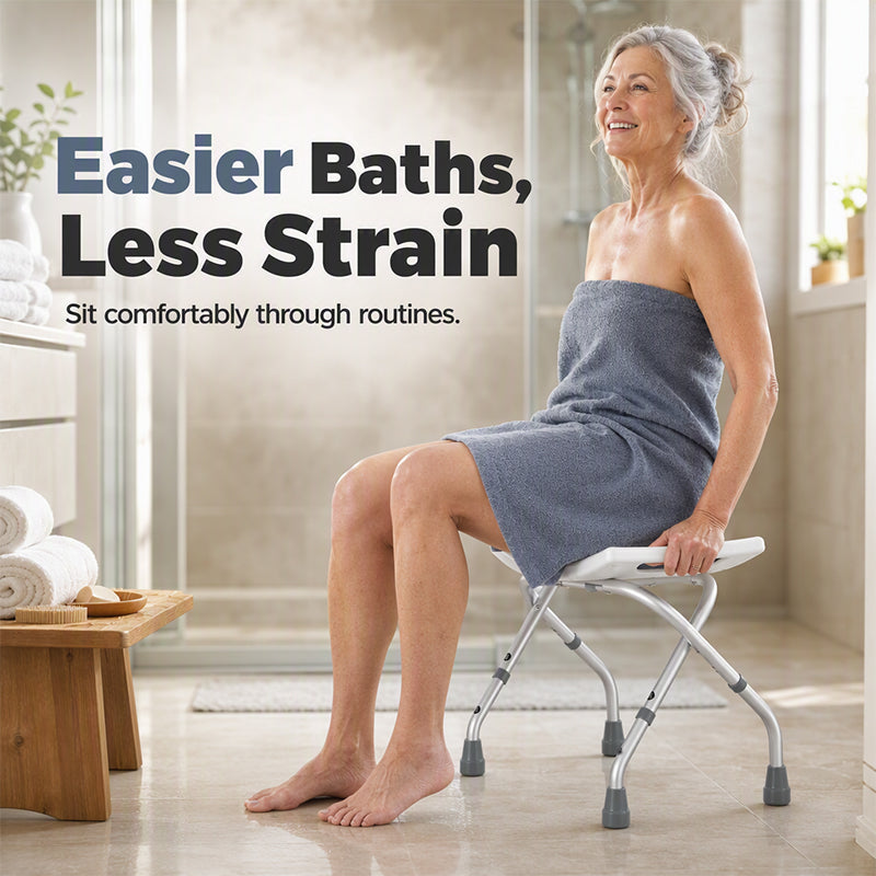 🪑 50% RABATT! 🚿 Faltbarer Duschstuhl – Robust, rostfrei & stabil ✨