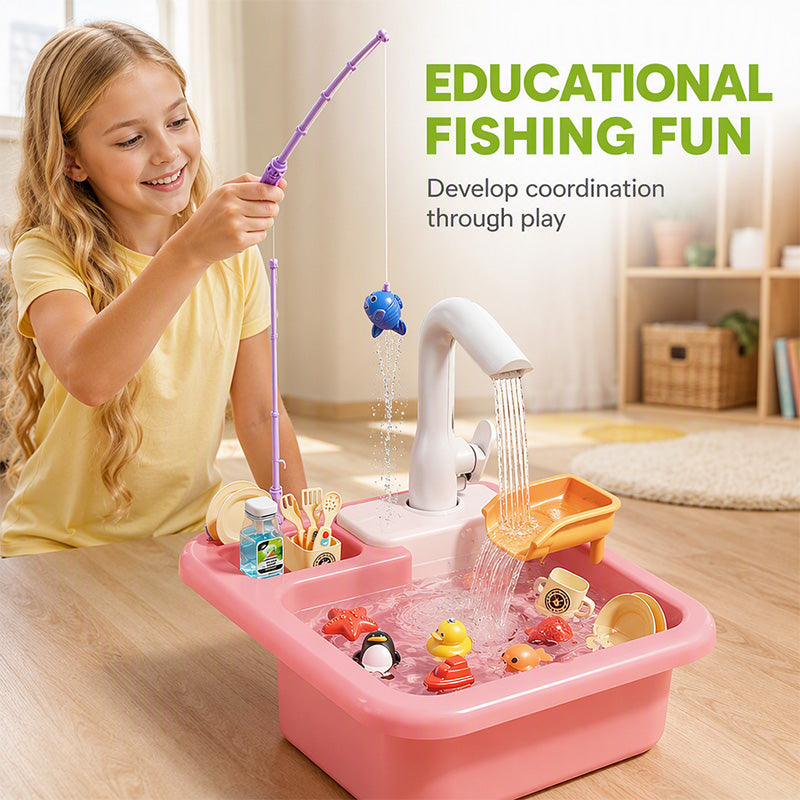 ⏳ Nur für kurze Zeit – 50% RABATT ⏰ Kinder-Spielzeugspüle mit fließendem Wasser