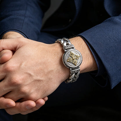 📿 50% RABATT! ✨ Rotierendes Vintage-Vajra-Armband für Herren – Sanft rotierendes Mittelstück, galvanisiertes Kupfer-Finish & Vintage-inspirierte Textur – Mutiges Statement-Style 💪