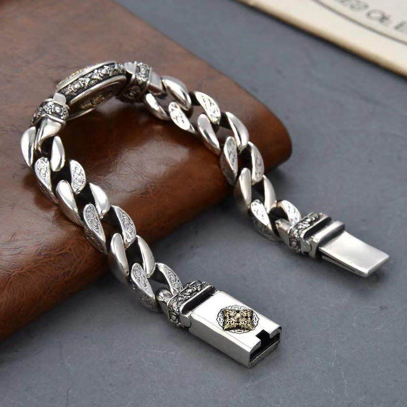 📿 50% RABATT! ✨ Rotierendes Vintage-Vajra-Armband für Herren – Sanft rotierendes Mittelstück, galvanisiertes Kupfer-Finish & Vintage-inspirierte Textur – Mutiges Statement-Style 💪