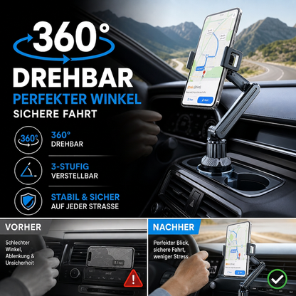 📢📢50% RABATT !!⏰360° dreh- und verstellbarer Auto-Becherhalter