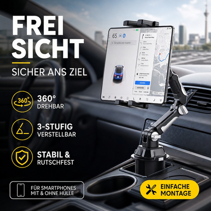 📢📢50% RABATT !!⏰360° dreh- und verstellbarer Auto-Becherhalter