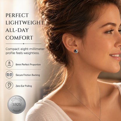 🖤 50 % Rabatt! Elegante Ohrstecker mit schwarzem Zirkonia – Vintage Design mit floralen Details