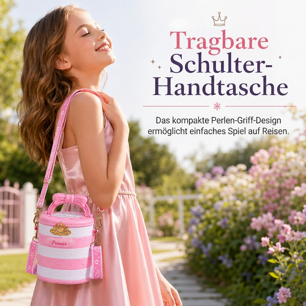 👑 50% RABATT! ✨ Waschbares Make-up-Spielset für kleine Prinzessinnen – sichere, nicht reizende Formel, ausziehbare, drehbare Fächer & tragbare Tasche mit Schulterriemen – perfektes Geschenk für Mädchen 🎀