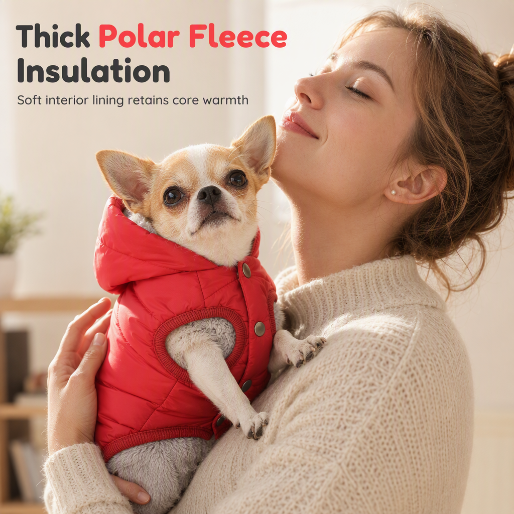 🐶 50 % Rabatt ! Verdickte Hunde-Winterweste – Perfekt für eisige Gassirunden! ❄️ Kälteschutz mit Fleecefutter, stabiler Anlein-Ring, winddicht 🐾 Nur für kurze Zeit ⏱️