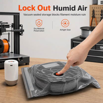 🎯 50% RABATT! ✨ Vakuum-Aufbewahrungsbeutel-Set für 3D-Drucker-Filament – Feuchtigkeitsschutz, Doppel-Reißverschluss & Lichtschutz – Hält Filament trocken & druckbereit 🧵