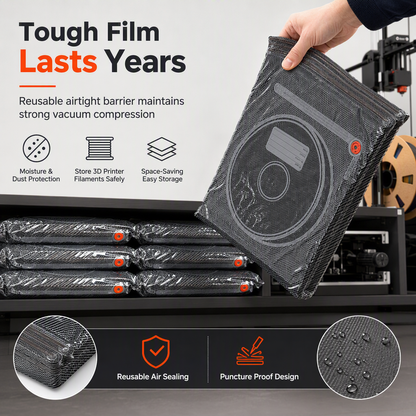 🎯 50% RABATT! ✨ Vakuum-Aufbewahrungsbeutel-Set für 3D-Drucker-Filament – Feuchtigkeitsschutz, Doppel-Reißverschluss & Lichtschutz – Hält Filament trocken & druckbereit 🧵