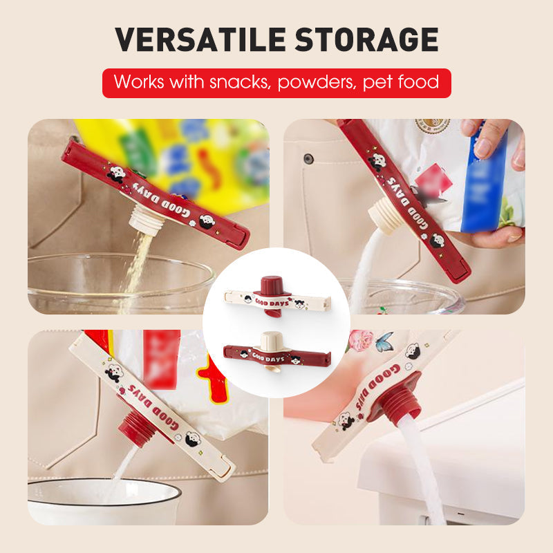 🧂 50% RABATT! 🔒 Lebensmittel-Verschlussclip – Frischhaltung & Ausgießtülle ✨