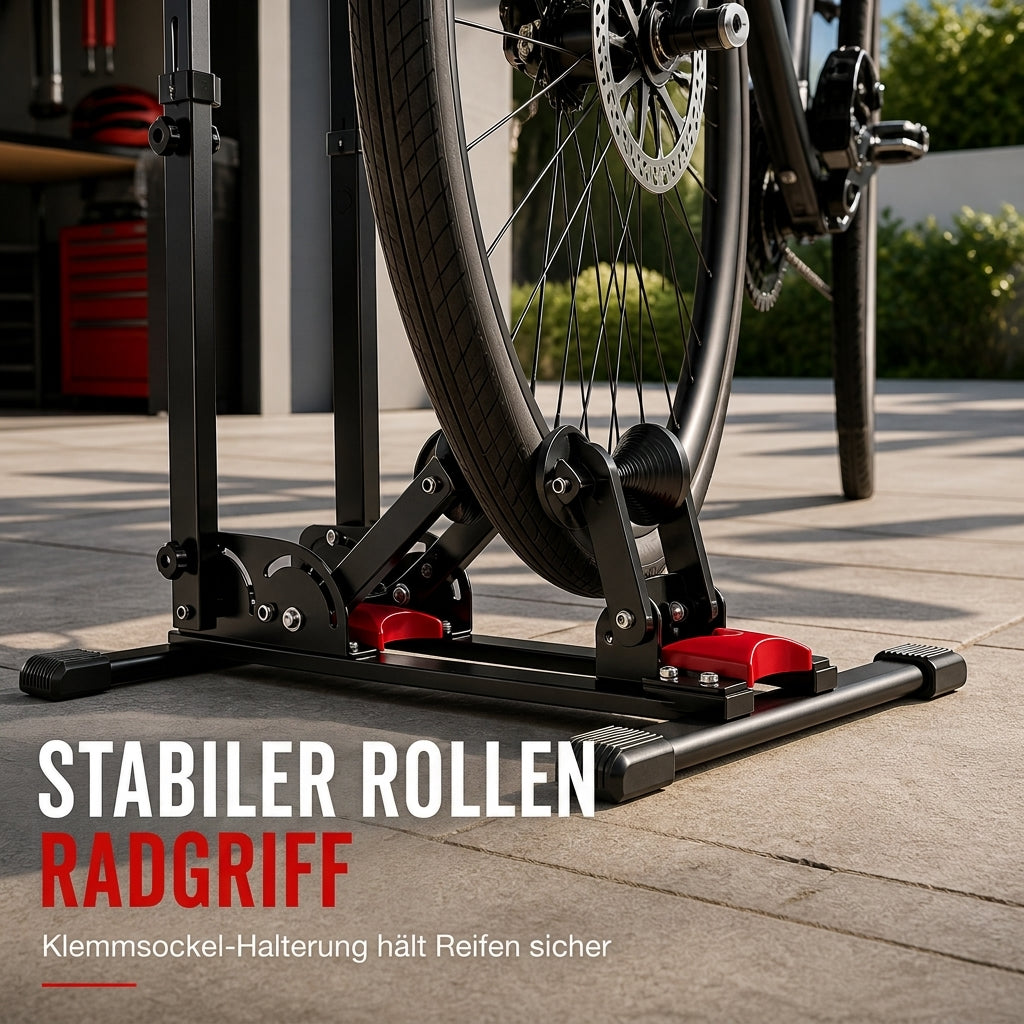 📢📢40% RABATT !!⏰Klappbarer Fahrrad-Bodenparkständer, doppelte Stange, U-förmiger Fahrradpräsentationsständer für Rennräder und Mountainbikes