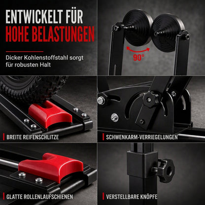 📢📢40% RABATT !!⏰Klappbarer Fahrrad-Bodenparkständer, doppelte Stange, U-förmiger Fahrradpräsentationsständer für Rennräder und Mountainbikes
