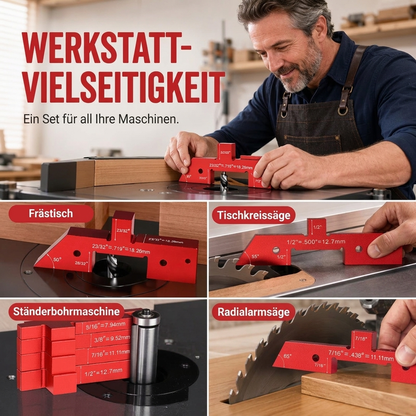 📐 50% RABATT! 🪵 Einstellblöcke für Holzarbeiten – Aluminium, präzise & schnelle Kalibrierung ✨
