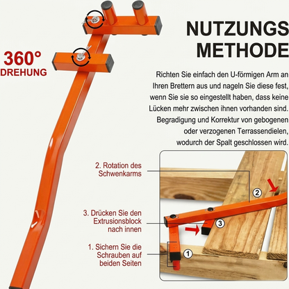 📢📢40% RABATT !!⏰Mehrwinkel-Dielenglätter und Holzplatten-Einsteller, Bodenverlegewerkzeug für die Holzbearbeitung