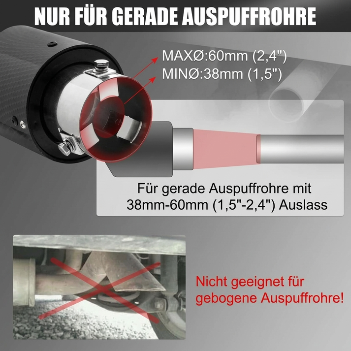 📢📢40% RABATT !!⏰Universelles LED-Auspuffrohr für Autos
