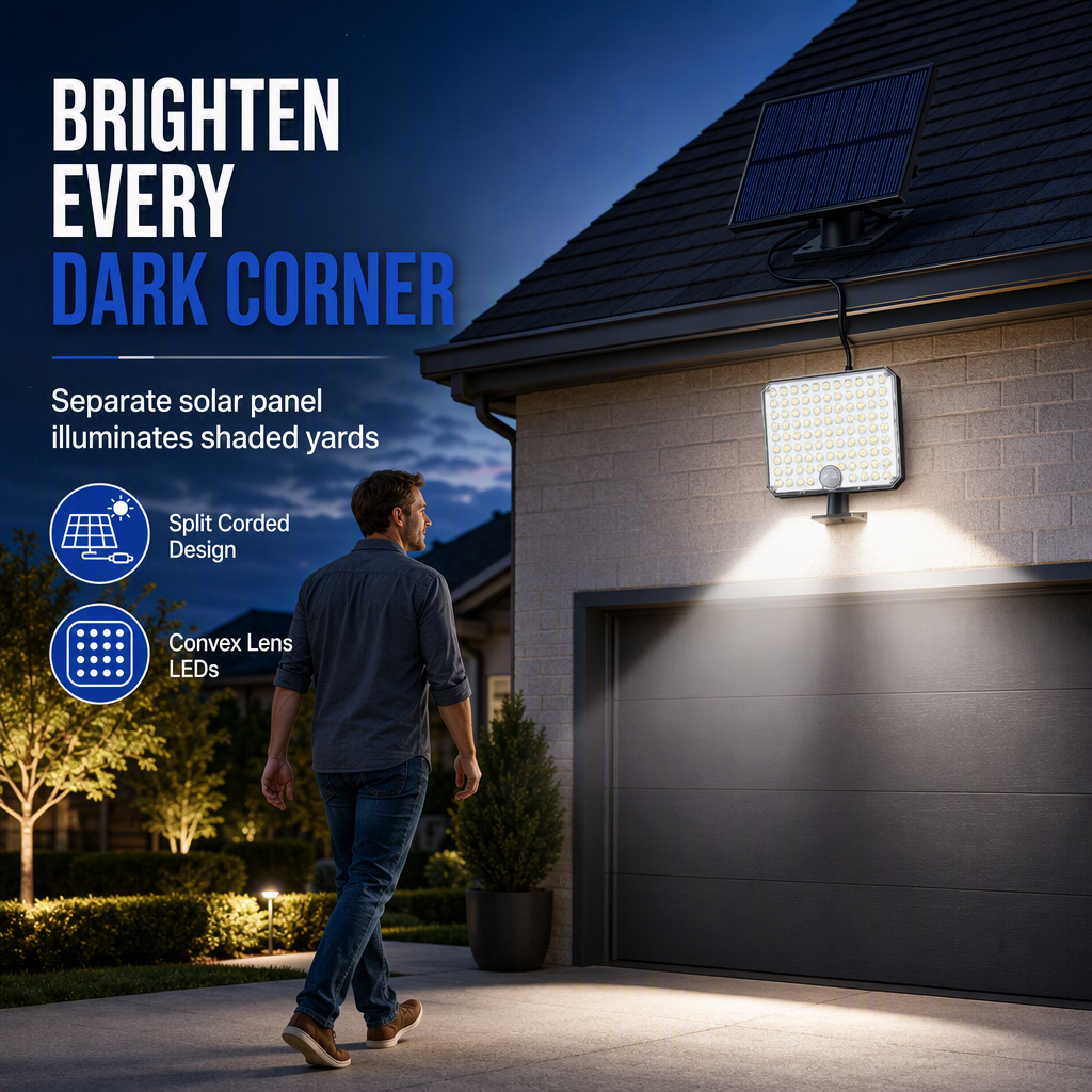 ☀️ 50% RABATT! 💡 Solar-Wandleuchte – Bewegungssensor, Fernbedienung & 3 Modi ✨