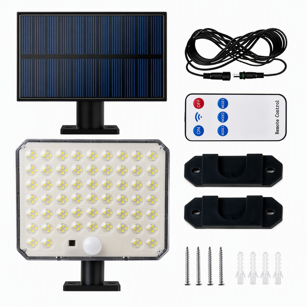 ☀️ 50% RABATT! 💡 Solar-Wandleuchte – Bewegungssensor, Fernbedienung & 3 Modi ✨