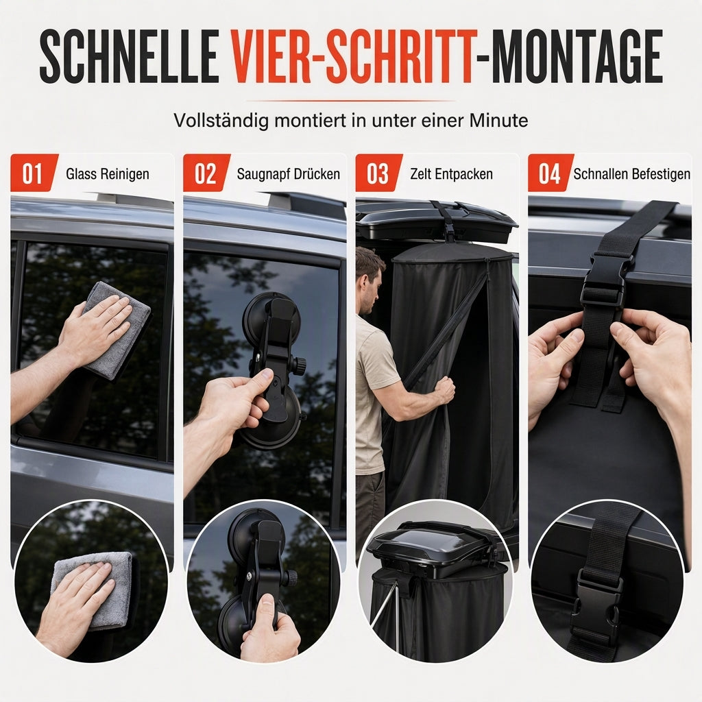📢📢40% RABATT !!⏰Tragbares Duschzelt für die Fahrzeugheckseite – Schneller Aufbau & Privatsphäre beim Camping ✨
