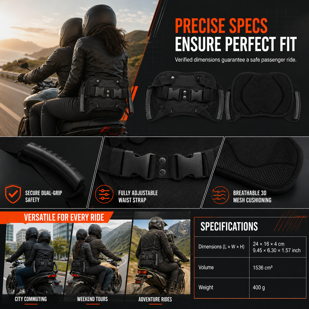 ⏳Zeitlich begrenztes Angebot⏰: Motorrad-Haltegurt für Beifahrer 🏍️