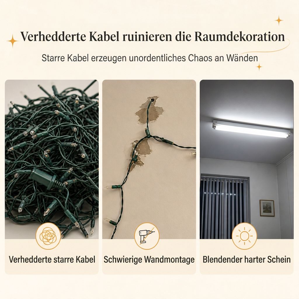 ⏳Nur für kurze Zeit – 50% RABATT⏰144 LED warmweiße Reben-Lichterketten zur Dekoration von Schlafzimmern und Räumen