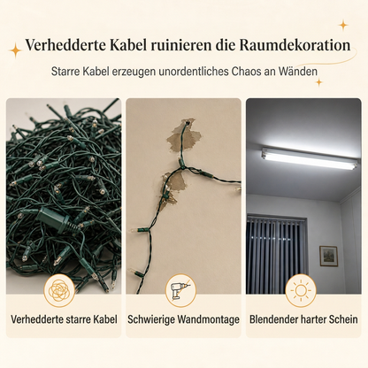 ⏳Nur für kurze Zeit – 50% RABATT⏰144 LED warmweiße Reben-Lichterketten zur Dekoration von Schlafzimmern und Räumen