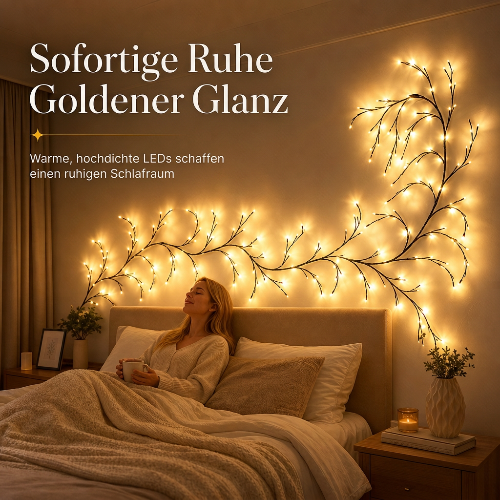 ⏳Nur für kurze Zeit – 50% RABATT⏰144 LED warmweiße Reben-Lichterketten zur Dekoration von Schlafzimmern und Räumen