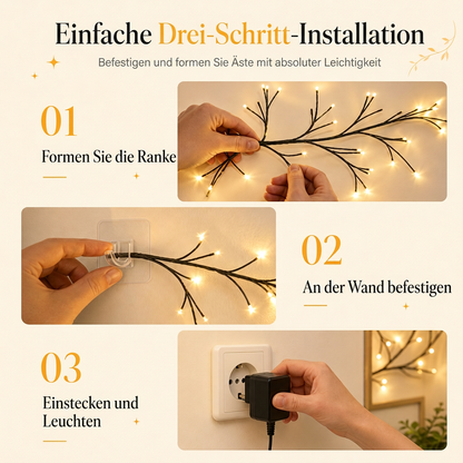 ⏳Nur für kurze Zeit – 50% RABATT⏰144 LED warmweiße Reben-Lichterketten zur Dekoration von Schlafzimmern und Räumen