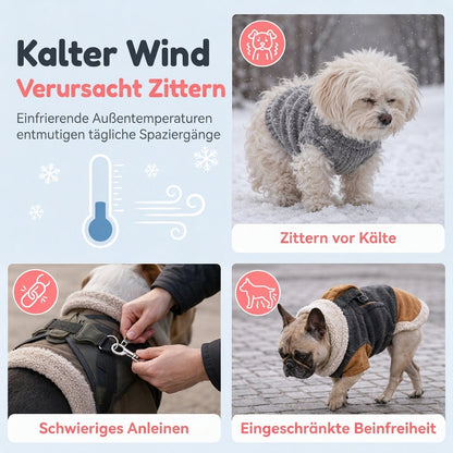 🐾50 % Rabatt🧵Fleece‑gefütterte Haustierweste, süße Cartoon‑Stickerei für Hunde und Katzen🐕