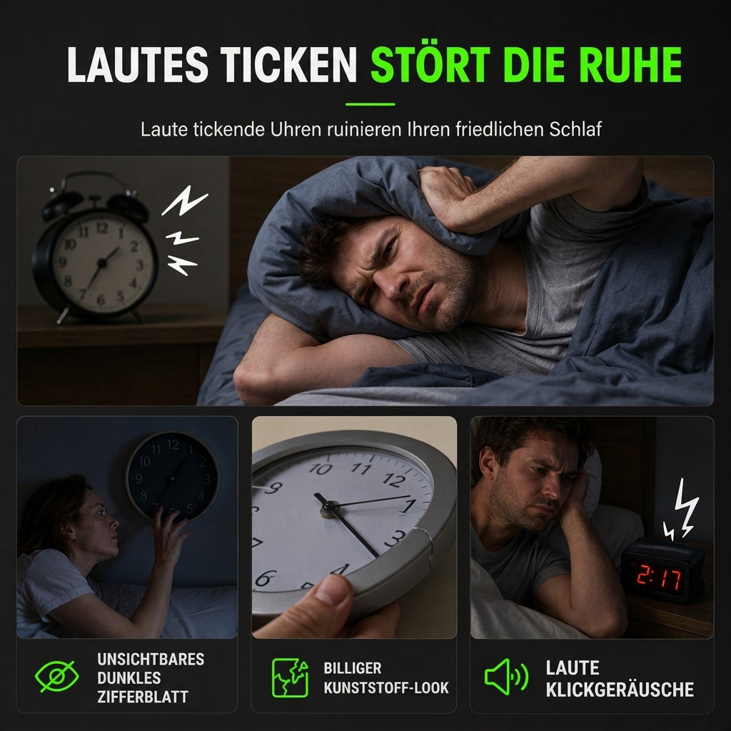 🔥 Zeitlich begrenztes Angebot 🕰️ 12 Zoll geräuschlose hölzerne Wanduhr – mit leuchtender Anzeige und MDF-Holzoptik ✨