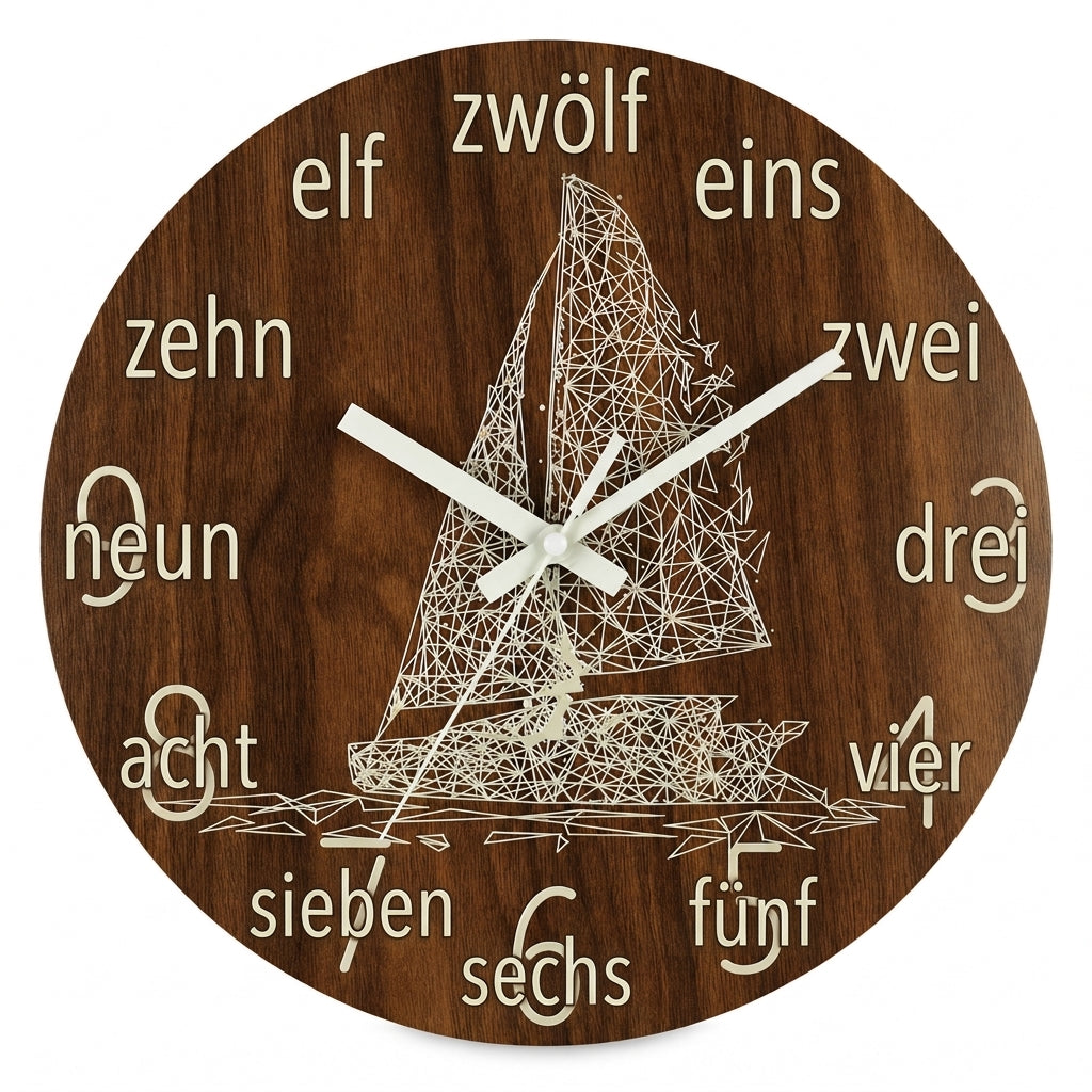 🔥 Zeitlich begrenztes Angebot 🕰️ 12 Zoll geräuschlose hölzerne Wanduhr – mit leuchtender Anzeige und MDF-Holzoptik ✨